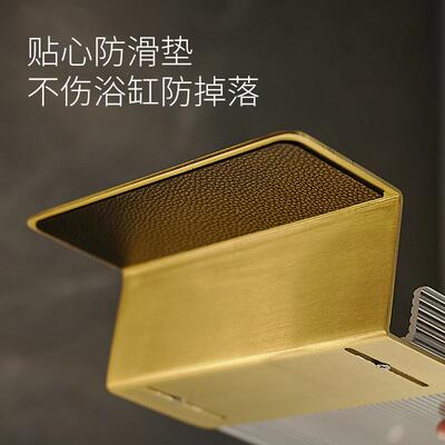 卫浴生间16157泡澡洗澡间透盆亚克力收纳架子明浴伸缩支架室浴缸