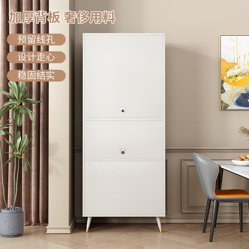 C法式11944奶油风餐边柜厨房9储物柜实木奢岩轻高柜多功能一板体