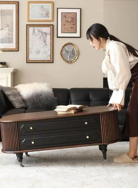 法视式实复古电柜FJR家用茶几组合美式简木约新款小户型厅轻奢茶