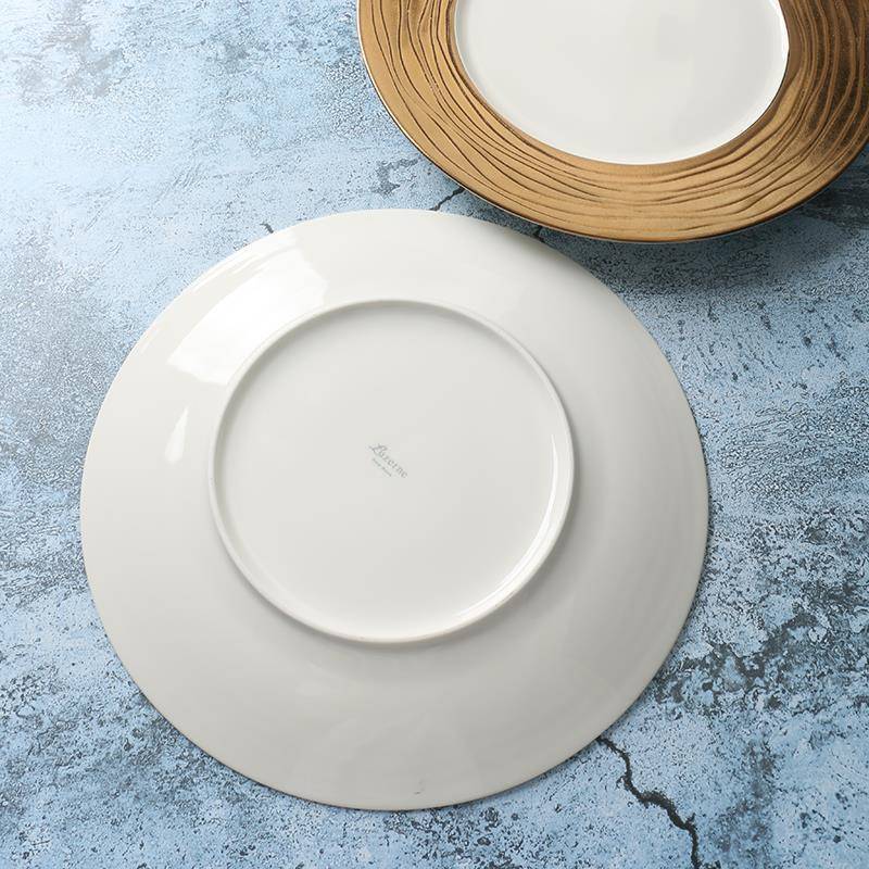 奢华列系金土盘VIM豪盘子西餐盘新骨