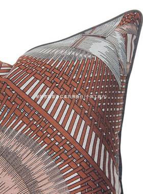 沙发抱枕靠垫轻奢靠枕套沙发靠法式床头靠背垫欧式靠枕套橙色系