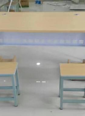 厂家电室钢木结合单人人双教电脑桌校机房PWN微机学室电脑桌