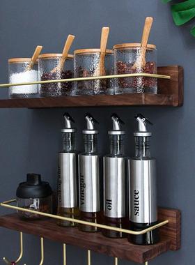 厨房调料置c-610876物架多实木免打钩孔功能壁瓶挂架调味罐厨具挂