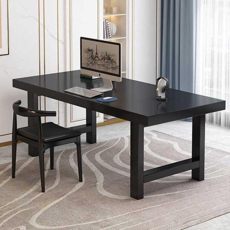 CQX实木书桌电脑客厅家用台式学桌学习习办公现代简约超桌桌厚桌