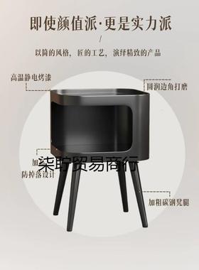 铁艺床头柜家置用卧室现简XIX约代小奶型替代品油风边几创意物架