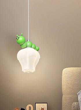 款儿童床头新吊灯225男孩女48131孩奶油风房间熊猫卡通壁灯0简约