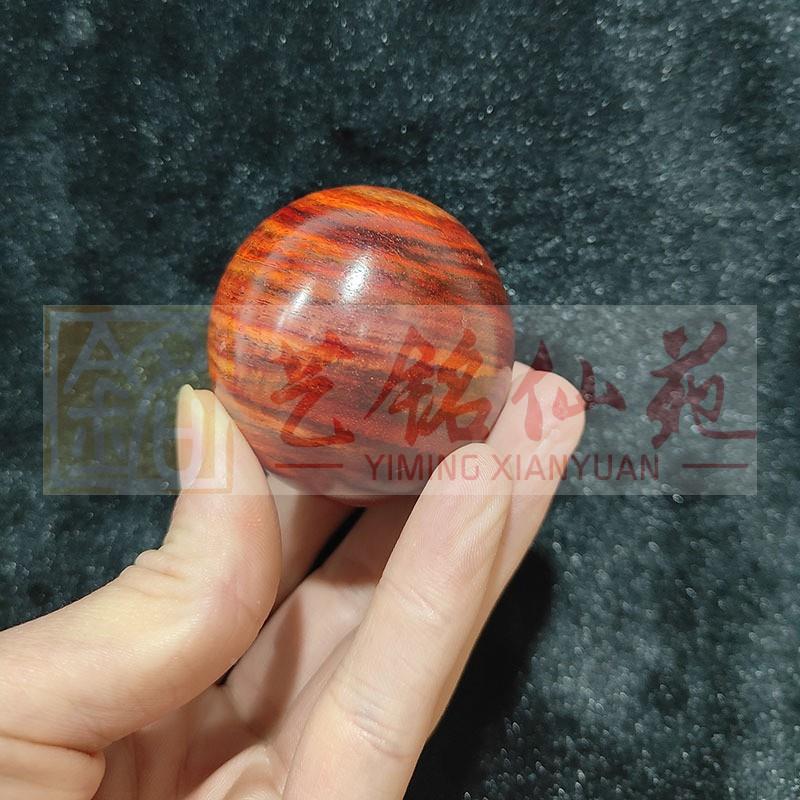 小叶OYP球紫檀满水波老保健球手檀木球人锻炼手把件手转手球无漆