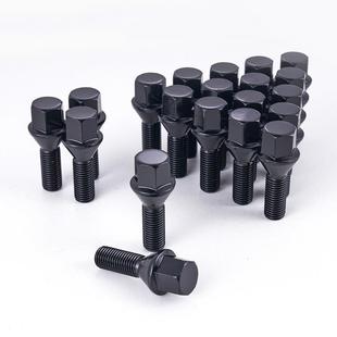 一20件装 黑色m121x.2519mm实心体六角轮爪螺栓DOF26mm