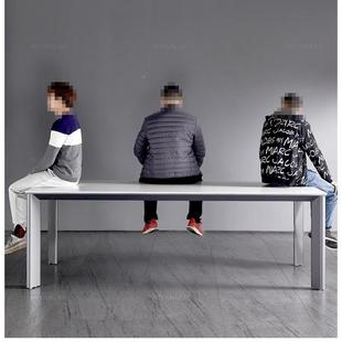 ali—771德丰岩板餐长方桌形意式 利极简轻奢高别墅铝合金大尺寸家