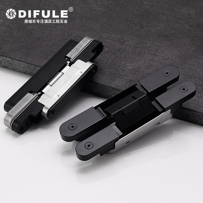 超薄隐隐形门合页DMQ三字叠维可调十铰链衣柜门折门暗门藏铰链