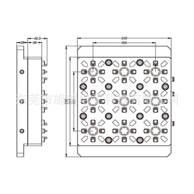 电厂小型1出具9气动卡盘CN商气动工装夹快速定0020位气动卡C盘