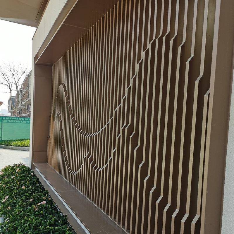 浮雕艺锈钢屏风岗NQP亭不廊架镂空格铝栅定zhi