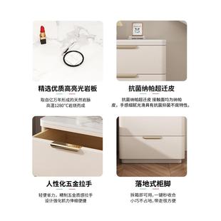 简约现代置物架轻奢床边柜卧室家用小型床头收新品 实木床头柜新款