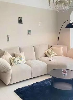 意式奶油风极21888简花瓣形沙发小户型厅异客现代艺转布角组合202