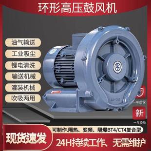 H环形鼓风机气体循环旋涡风机 耐高温抽气高压风机RB