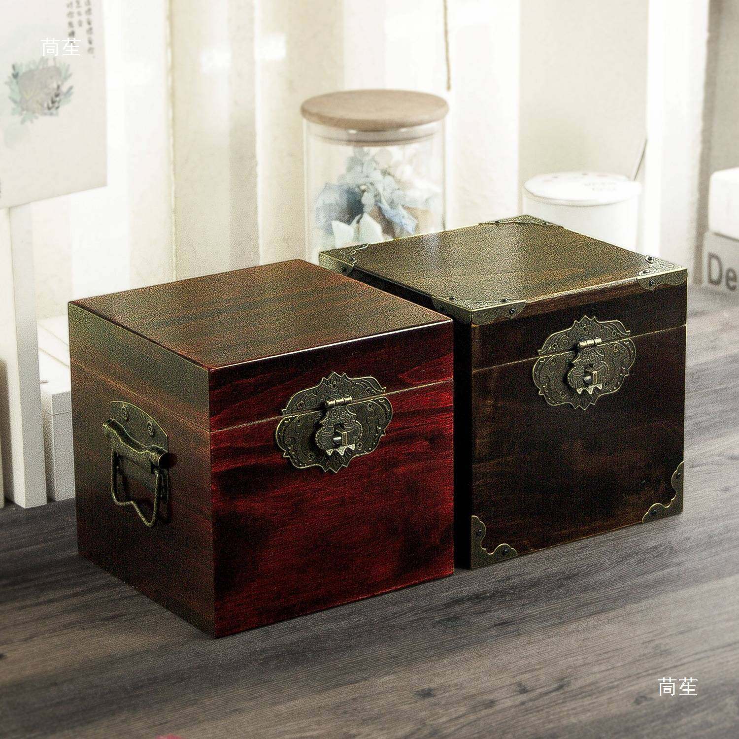 香樟木带锁木箱复古正方形储物箱收纳木箱子樟木小箱子木盒子木盒,电子/电工,接线端子,淘宝优惠券,粉丝福利购,淘宝优惠卷