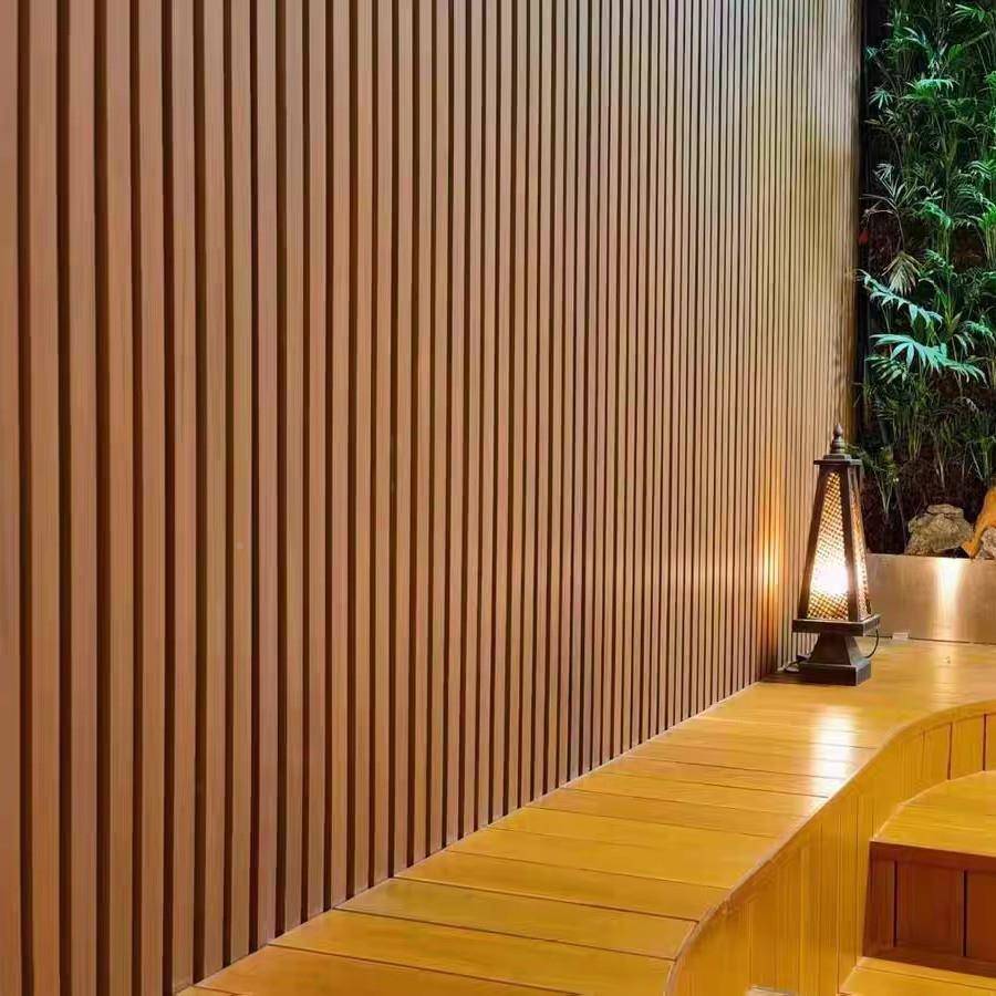 塑栅木长城板外户庭院木护栏阳台吊顶格VLS扣板二代共挤塑木长塑