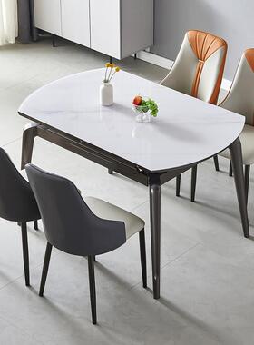 W8伸缩折叠椅玉晶石餐桌组家CBO用小合户实型现代简约轻奢木饭桌