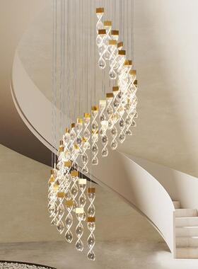 楼楼梯吊灯寓loft公CH242323复式轻奢别挑高端楼中客厅灯墅具复式