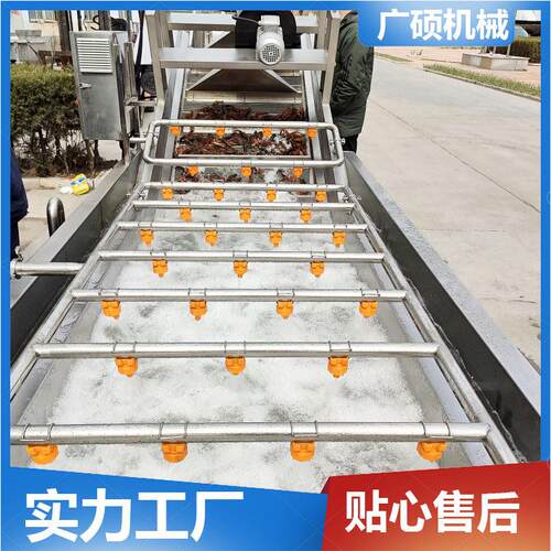 小龙虾生产线 整套小龙虾清洗蒸煮加工设备 去泥沙洗小龙虾机器