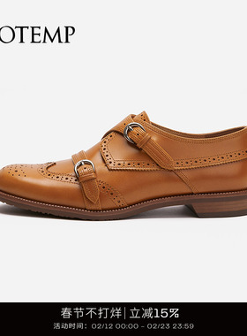 cotemp Ducal Monk布洛克孟克鞋做旧乐福鞋双扣带皮鞋百搭3色
