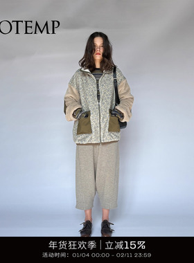 cotemp NICCO FLEECE 25FW新款尼克摇粒绒立领印花外套女