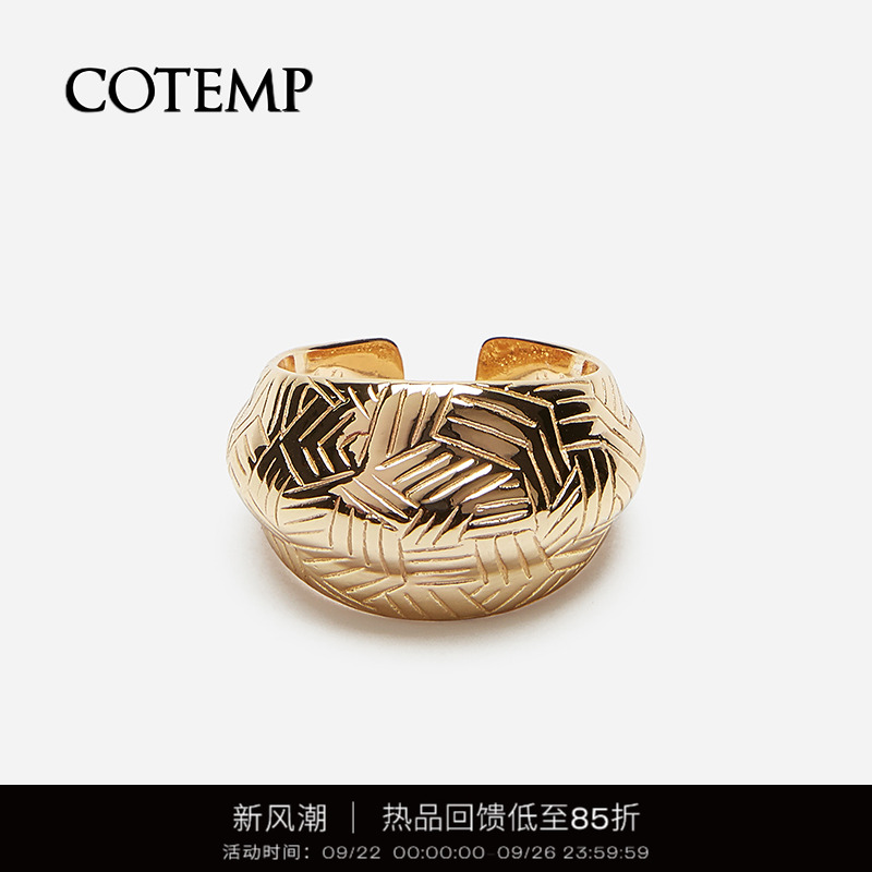 COTEMP铜镀金中性风格情侣戒指