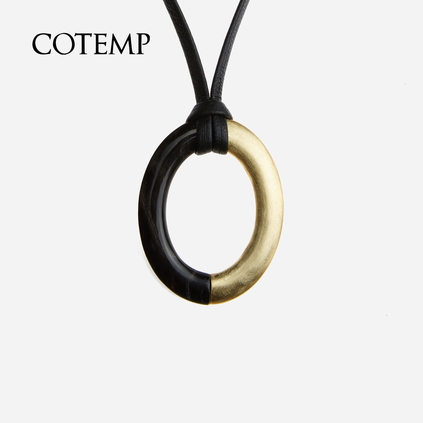 cotemp牛角拼接项链女