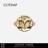 Cachet Ring 25FW字母印章戒指 cotemp 鎏金工艺 定制首饰