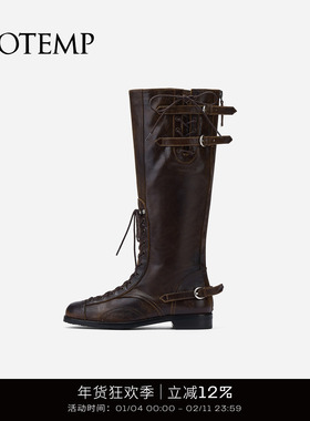 cotemp Cactus Boots Midlong  25FW做旧坦克靴褶皱中筒靴长靴