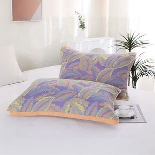 琦牌厂家直供纱布枕巾儿童枕头巾三层柔软吸汗欧式成人枕巾