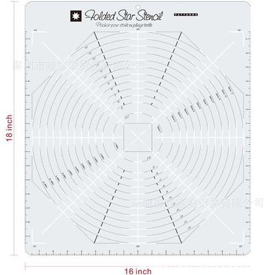 Folded Star Guide Stencil 缝模板拼布模板 DIY垫子舒适模板缝纫
