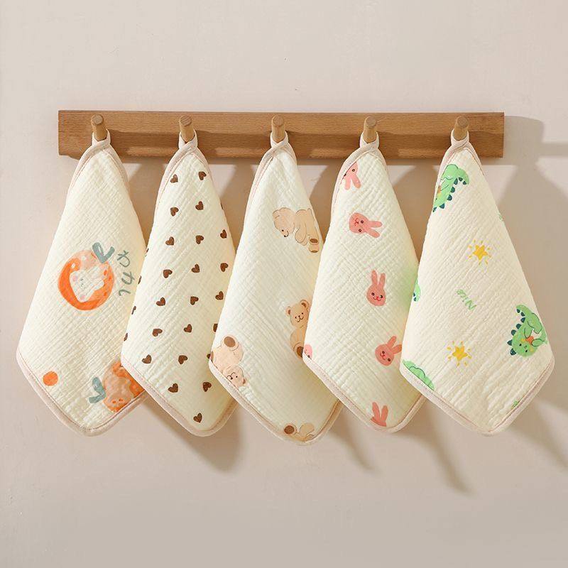 新生儿口水巾四层绉布婴儿毛巾洗脸洗澡洗漱巾纱布小方巾包边,居家布艺,手巾/手帕,淘宝优惠券,粉丝福利购,淘宝优惠卷