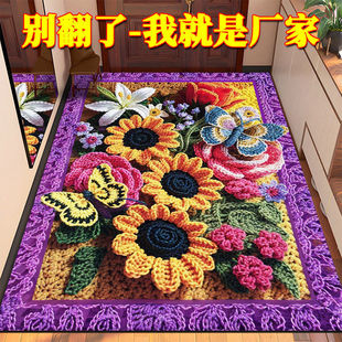 抖音爆款 3d立体花卉硅藻泥地垫浴室吸水速干防滑脚垫入户门口地垫