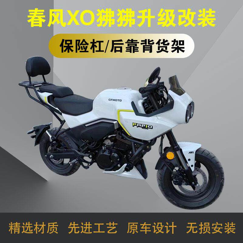 适用春风XO狒狒机车保险杆全包围竞技护杠后靠背尾箱架改装配件