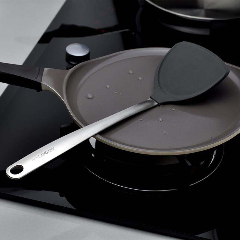 喜诗304不锈钢矽胶锅铲 不沾锅炒菜铲矽胶铲护锅铲炒勺家用耐高温