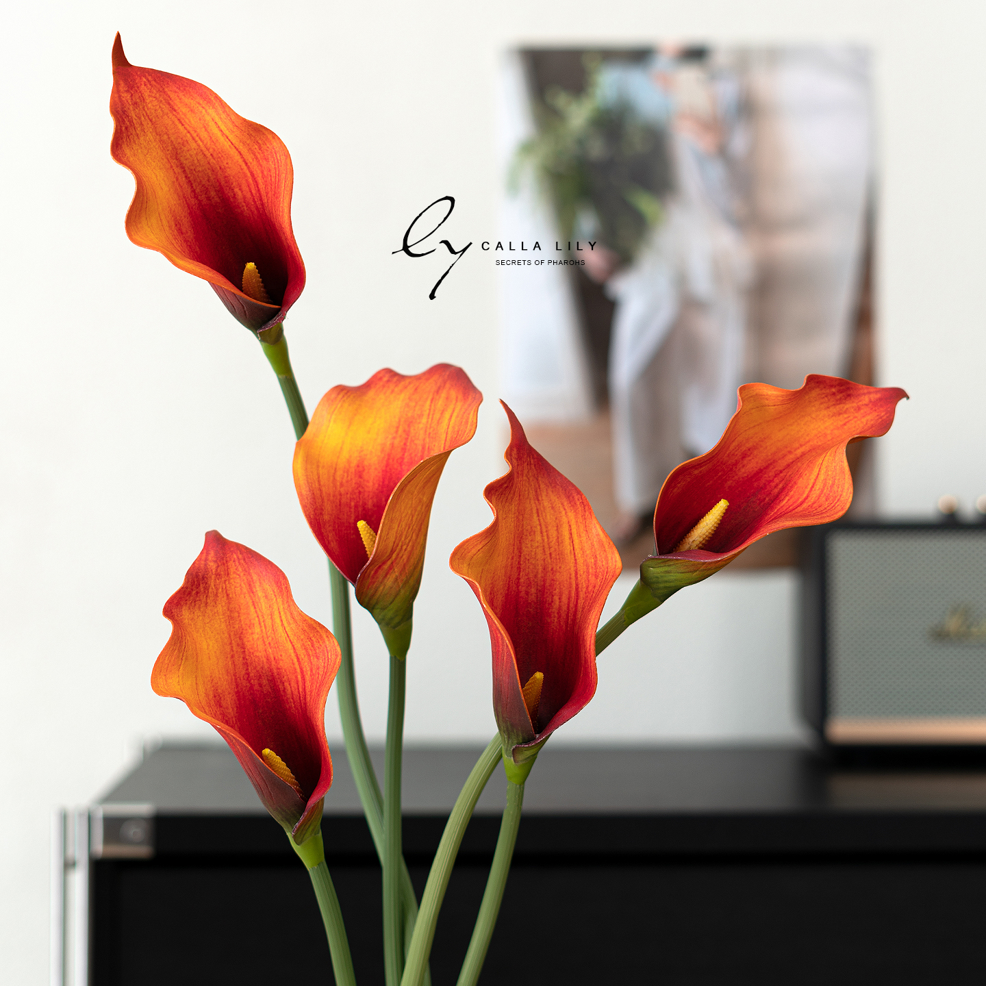 手感EVA马蹄莲仿真花假花装饰