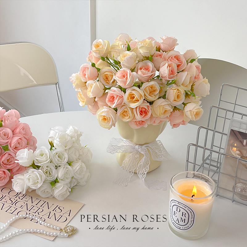 玫瑰花假花仿真花花束摆设