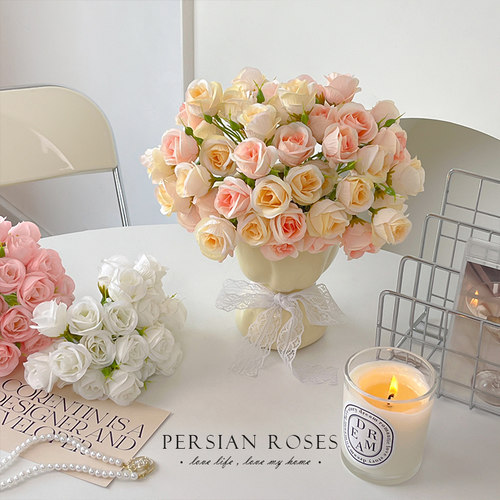 玫瑰花假花仿真花花束摆设