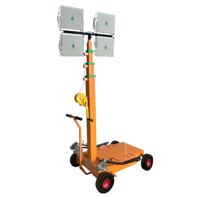 户外夜间施工手摇升降手推式移动照明灯施工抢险救灾防汛应急