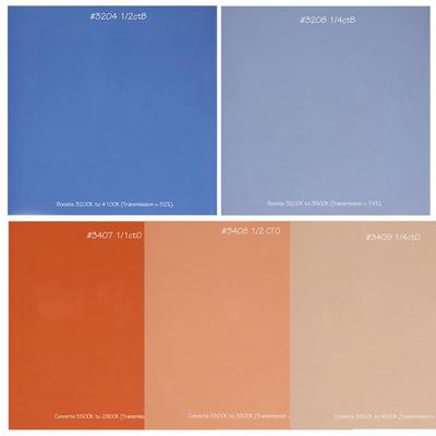 ROSCO摄影色片 色纸 色温片20*20CM CTB 1/4 1/2 CTO 1/4 1/2 1/1