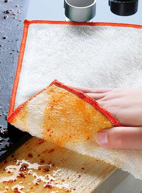 【烈儿烈燃618！】久丽洗碗布竹纤维厨房抹布清洁巾