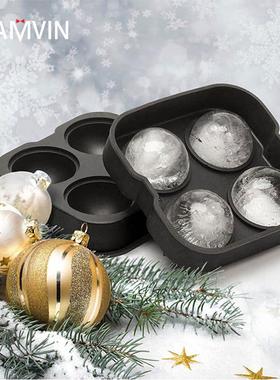 日式威士忌大冰球Iceball硅胶模具 免凿冰模冰盒冰格酒吧制冰模