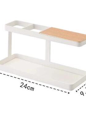 a524风寂诧实木电视遥控器收纳盒客厅茶几遥控支架木质办公桌面置