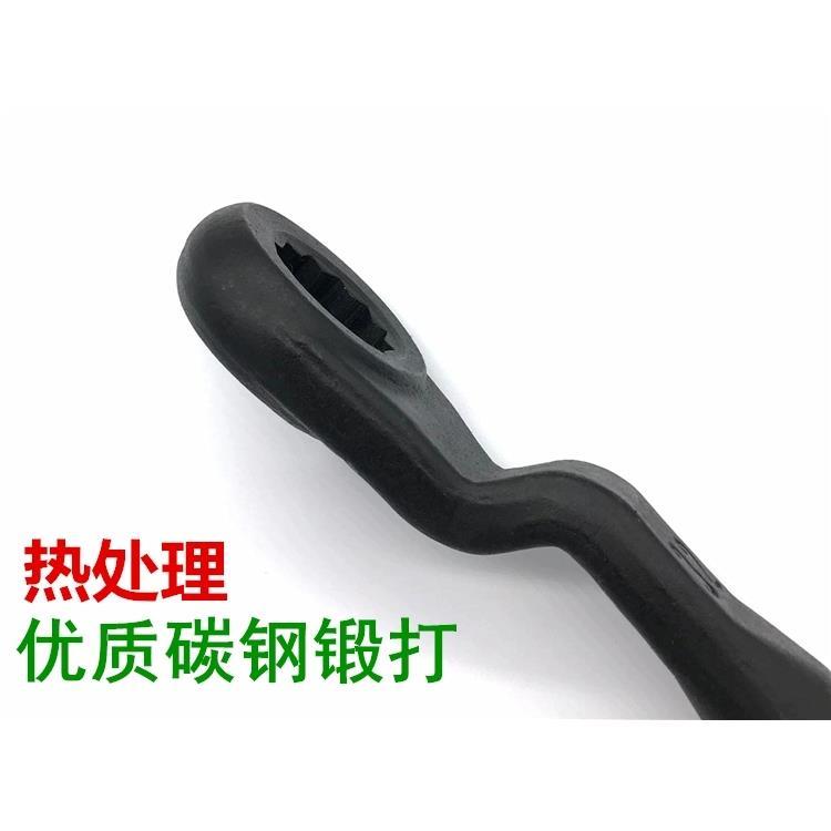 热处理 加硬机床（轻型）单头尖尾撬棒梅花六角扳手 M24M27-M105