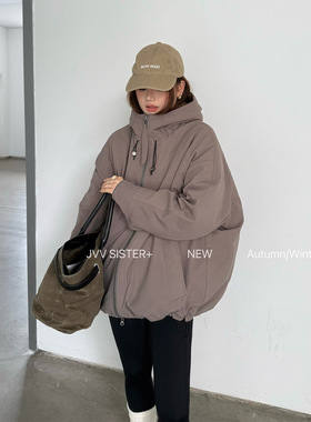 JVV十三行2025冬季新款连帽风衣白鸭绒外套宽松休闲羽绒服女71625