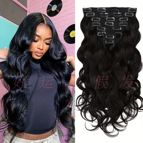 brazilian clip in human hair 8pcs hair extensions body wave