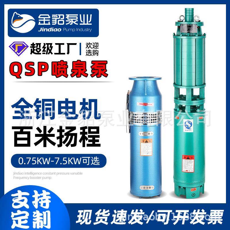 QS/QSP喷泉泵QJ深井泵不锈钢潜水抽水泵井用提水循环水泵园林喷泉