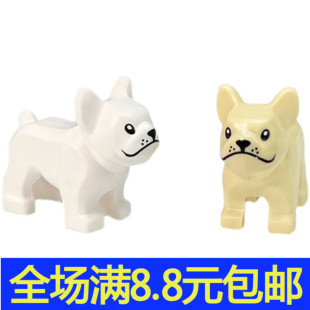 小颗粒积木小狗哈巴狗巴哥犬法斗犬法国斗牛犬兼容国产29602动物