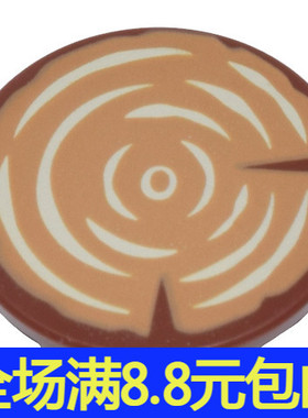 小颗粒积木moc配件14769pb196 木柴树桩年轮印刷零件